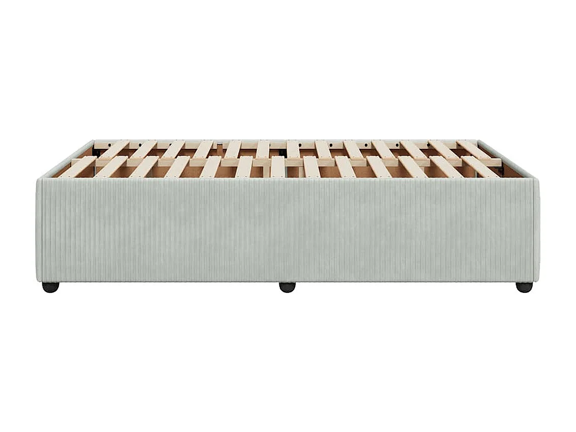 Estructura de cama sin colchón gris claro 120x190 cm terciopelo