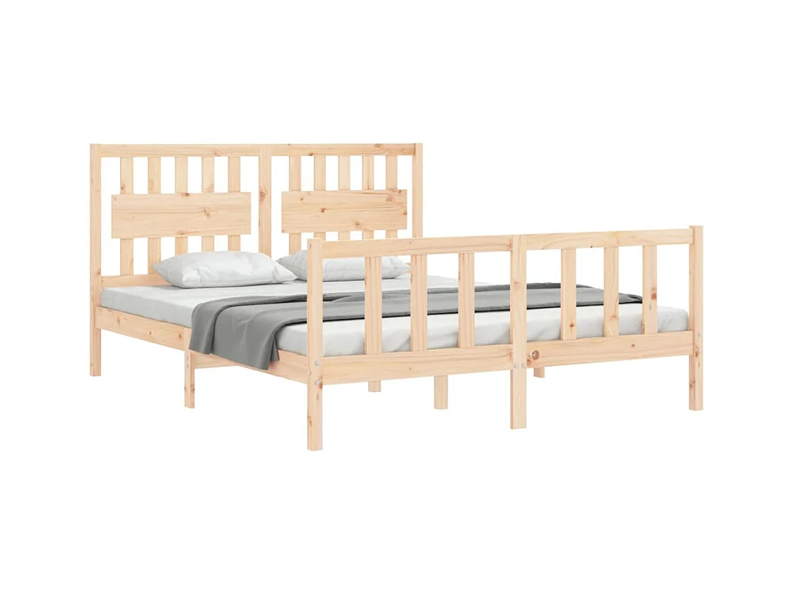 Bettgestell ohne Matratze 160x200 cm Kiefer Massivholz