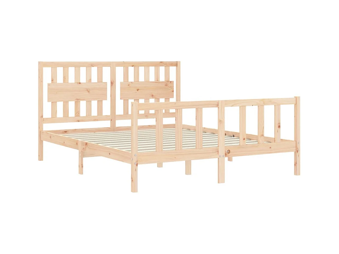 Bettgestell ohne Matratze 160x200 cm Kiefer Massivholz