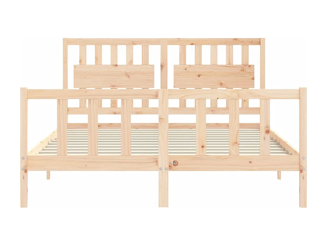 Estructura de cama sin colchón 160x200 cm madera maciza de pino