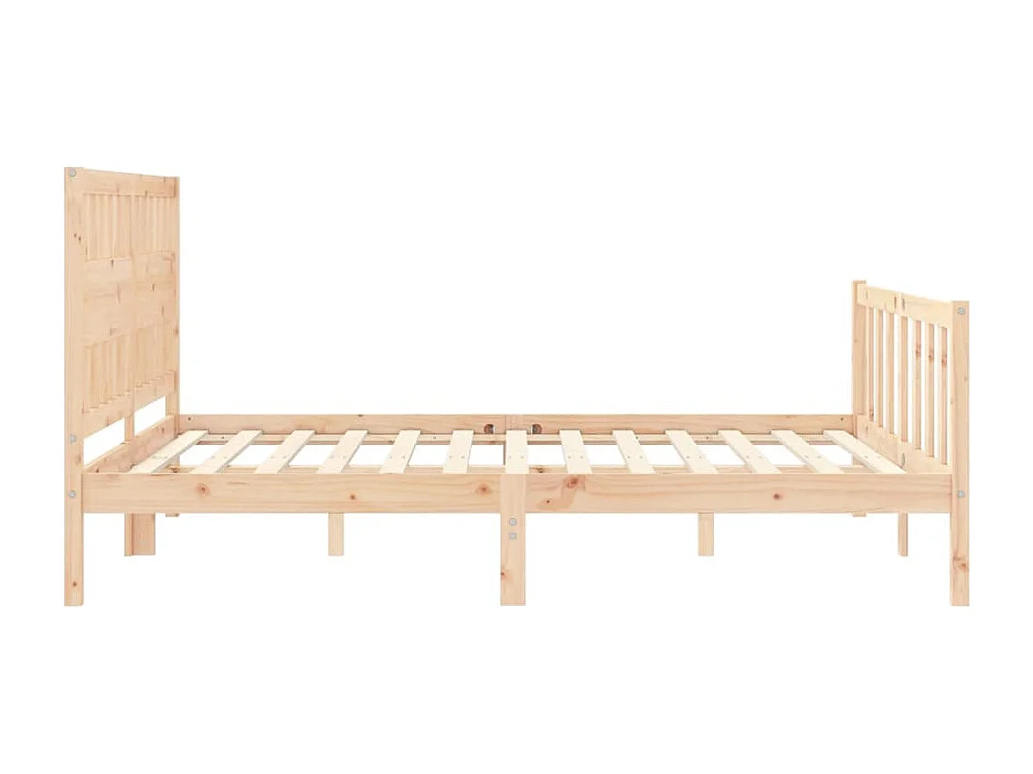 Estructura de cama sin colchón 160x200 cm madera maciza de pino