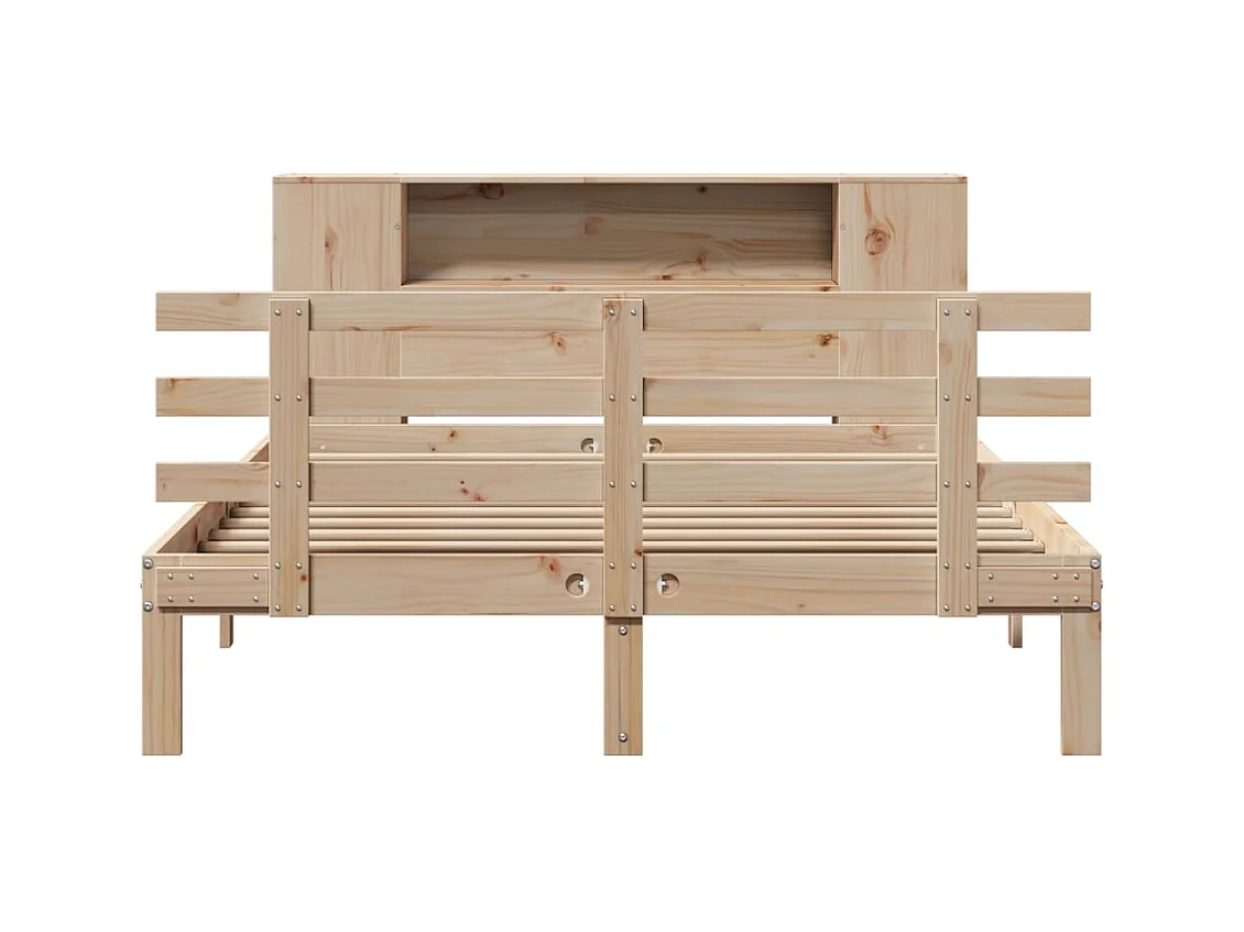 Regalbett ohne Matratze 135x190 cm Kiefer Massivholz