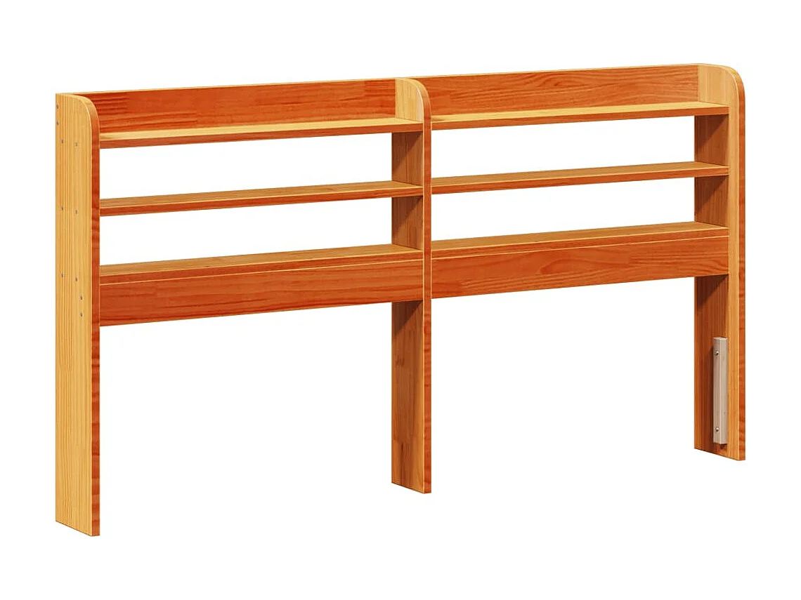 Estructura de cama sin colchón marrón cera 120x190cm madera maciza de pino