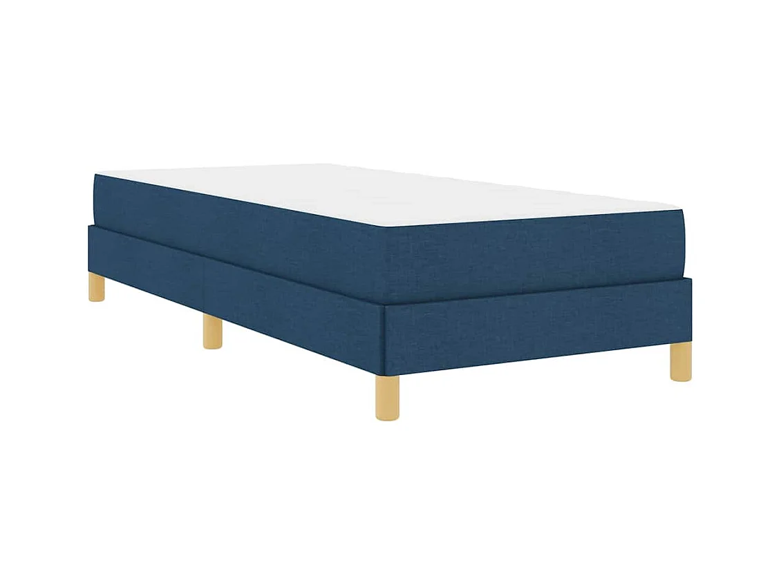 Letto Box Spring blu e marrone 90 x 200 cm