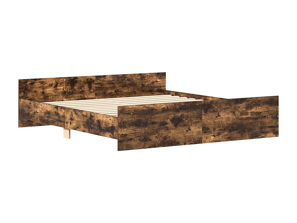 Bedframe zonder matras gerookt eiken 160x200 cm