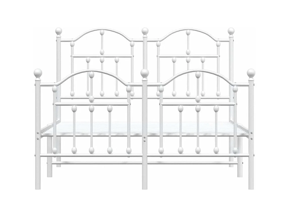 Metalen bedframe zonder matras en voeteneinde wit 120x200 cm