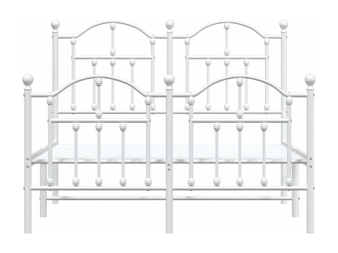Metalen bedframe zonder matras en voeteneinde wit 120x200 cm