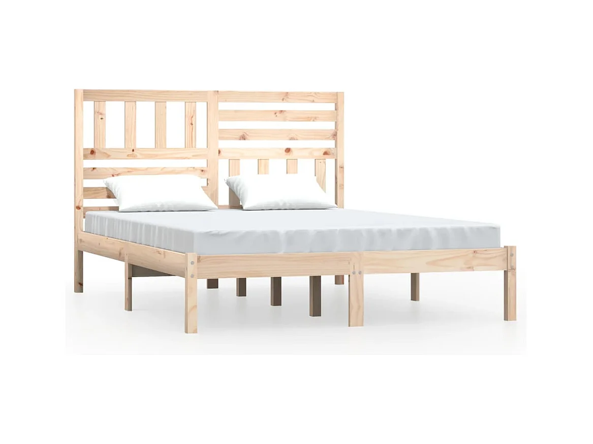 Struttura letto senza materasso in legno massello di pino 160x200 cm