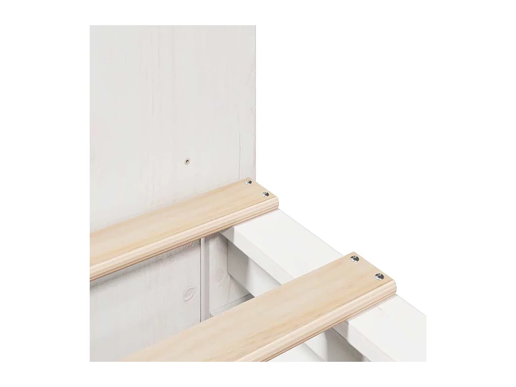 Wit boekenkastbed zonder matras 140x190 cm massief hout