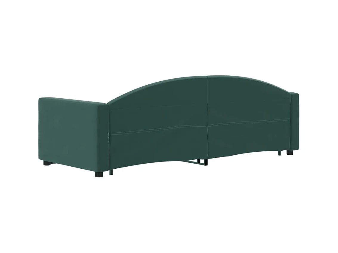 Divano letto con rotelle e cassetti senza materasso 80x200 cm