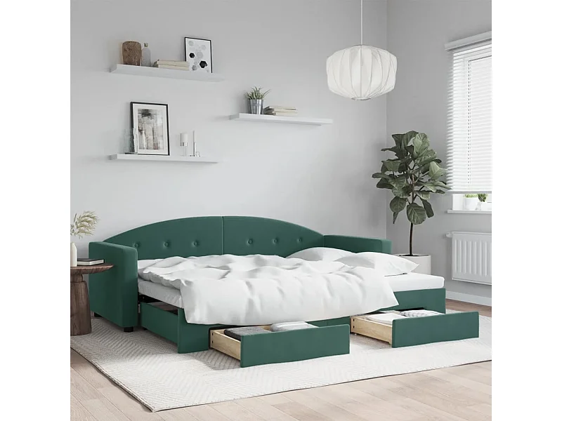 Dagbed met onderschuifbed en lades zonder matras 80x200 cm