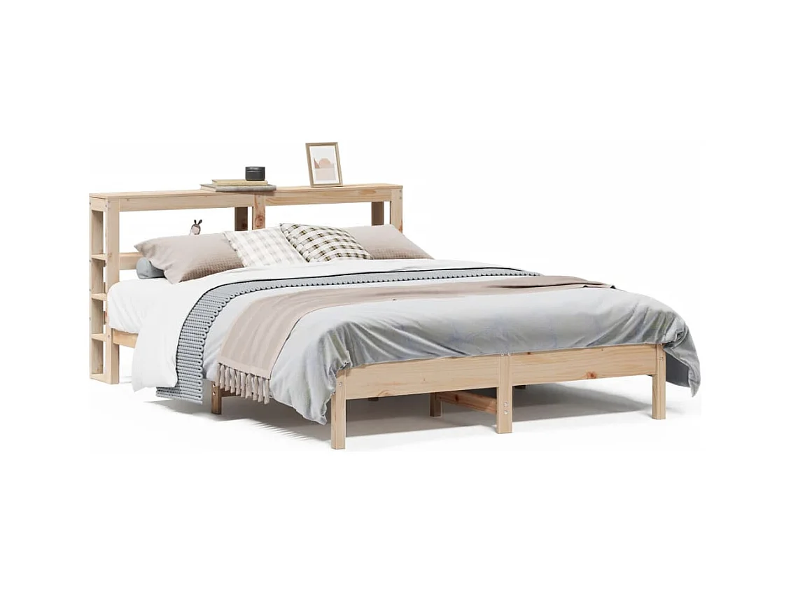 Struttura letto senza materasso 160x200 cm in legno massello di pino