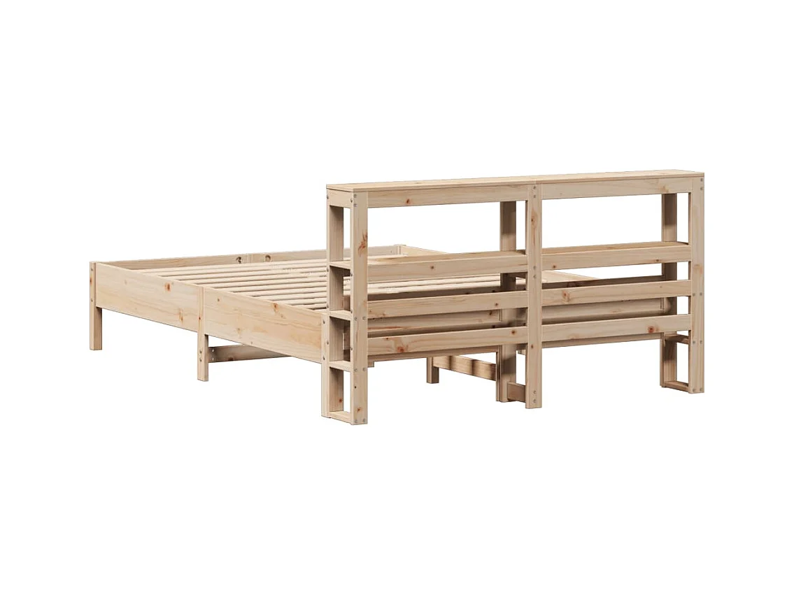 Struttura letto senza materasso 160x200 cm in legno massello di pino