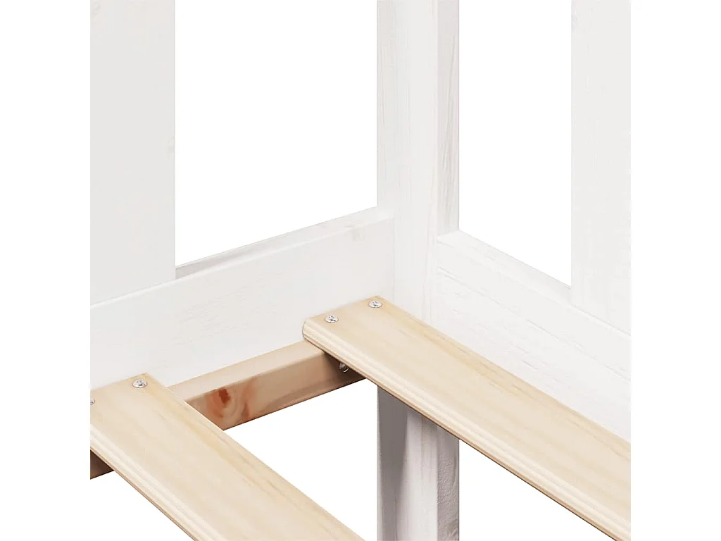 Tagesbett und Schubladen ohne Matratze weiß 80x200 cm Massivholz