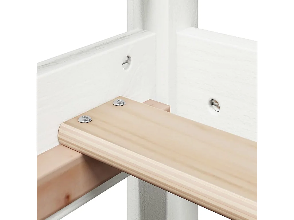 Struttura letto senza materasso bianco 90x190 cm in legno massello di pino