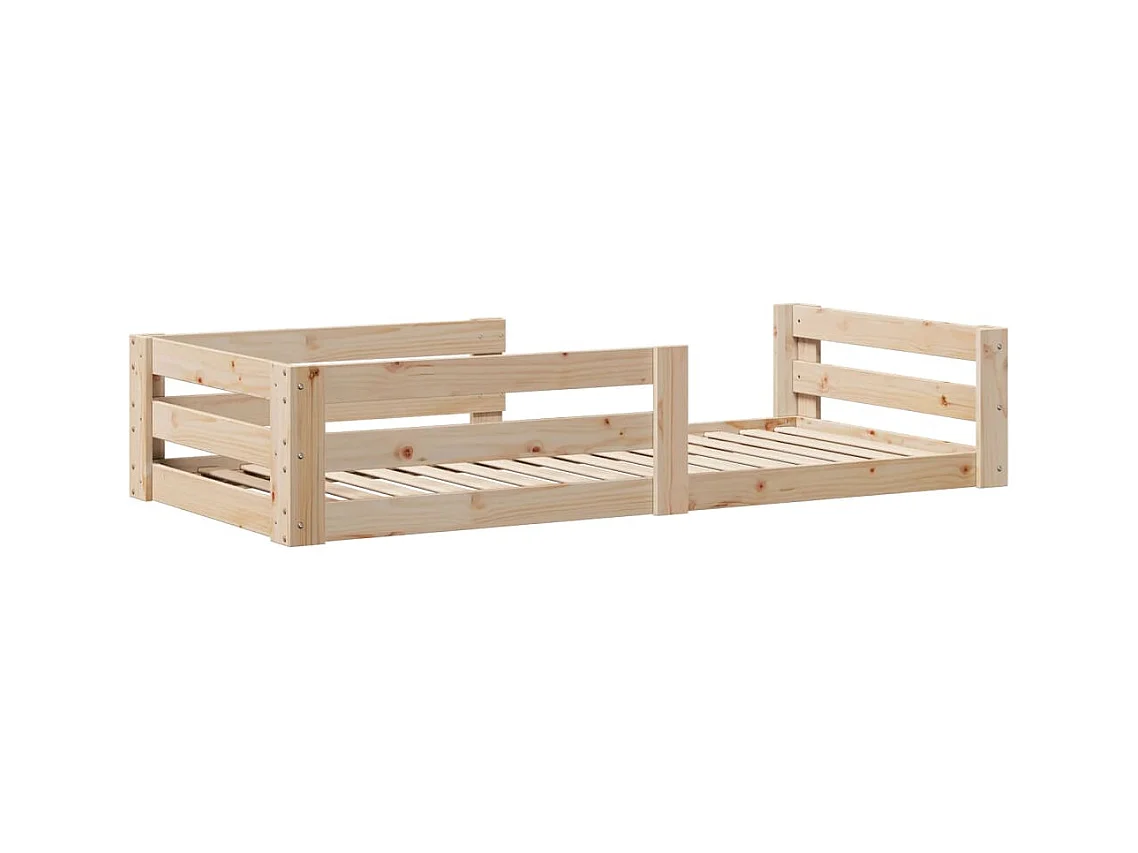 Estructura de cama sin colchón 100x200 cm madera maciza de pino