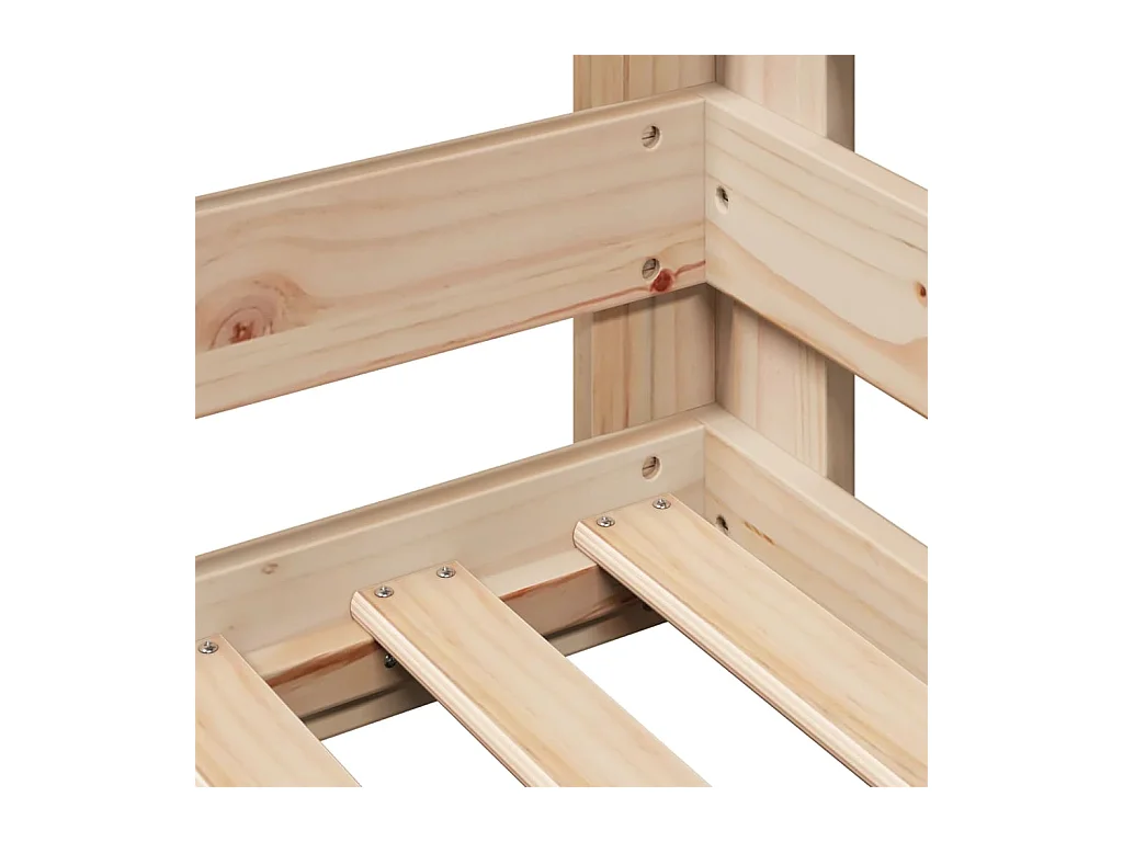 Estructura de cama sin colchón 100x200 cm madera maciza de pino