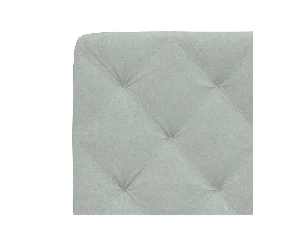 Struttura letto senza materasso grigio chiaro 140x190 cm velluto
