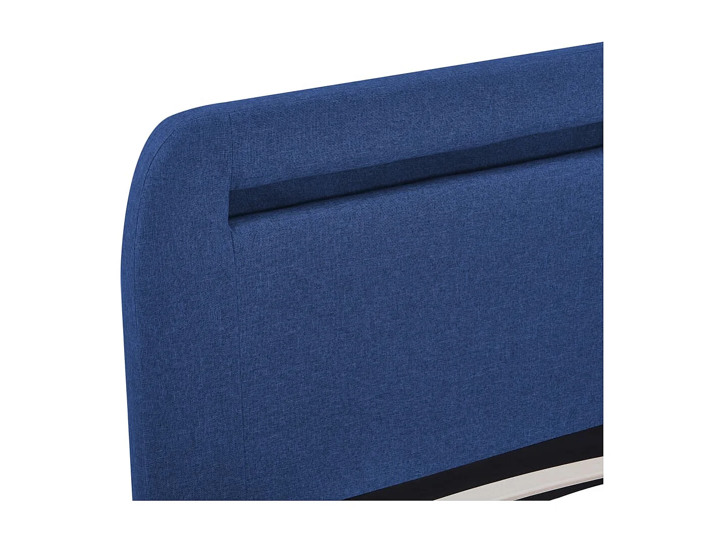 Struttura letto con LED senza materasso tessuto blu 180x200 cm