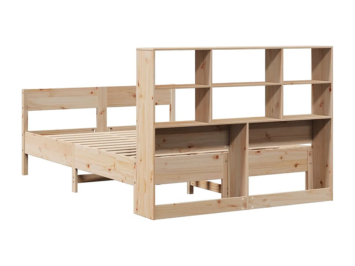 Bibliotheekbed zonder matras 150x200 cm massief grenenhout