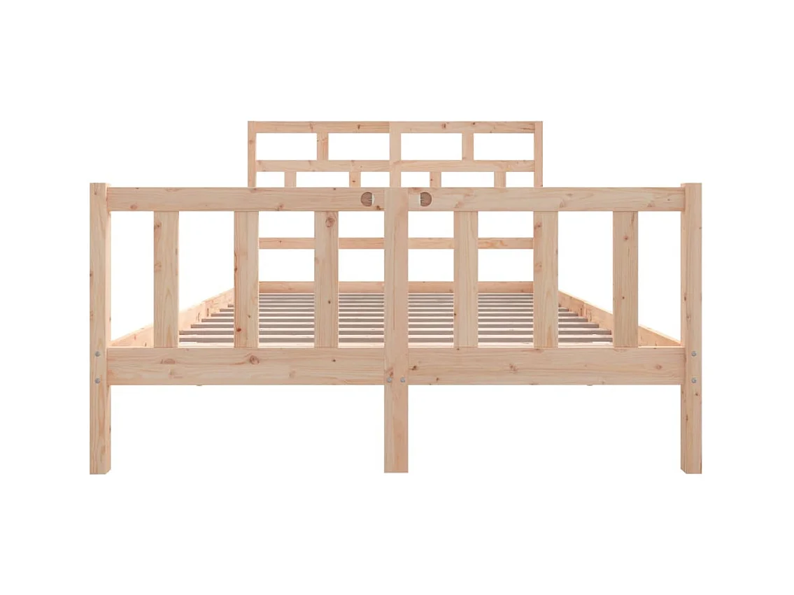 Cadre de lit sans matelas bois massif 120x200 cm