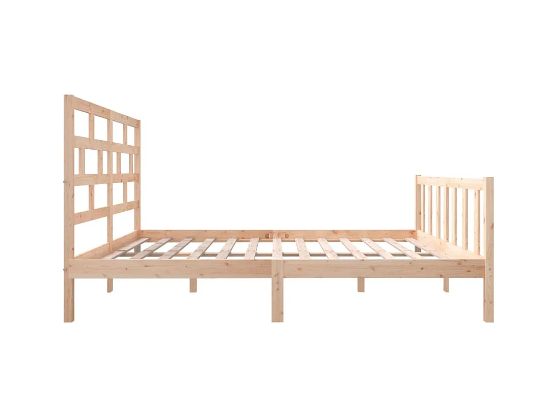 Cadre de lit sans matelas bois massif 120x200 cm