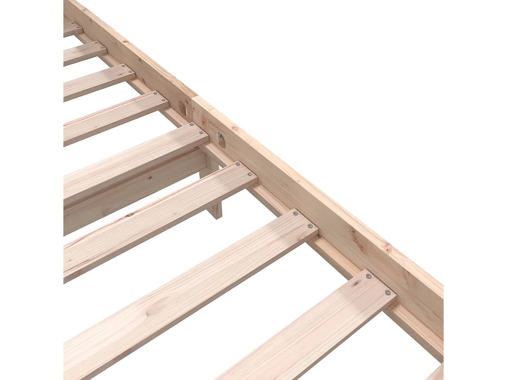 Cadre de lit sans matelas bois massif 120x200 cm