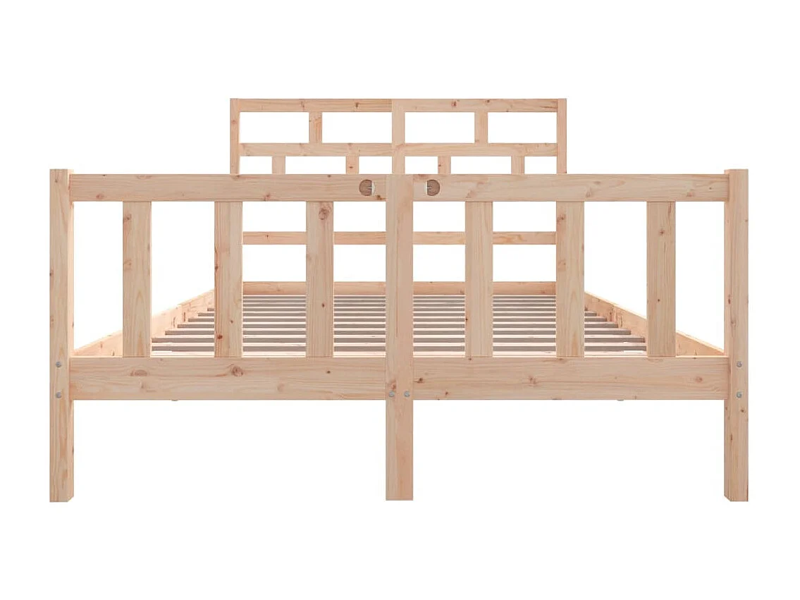Cadre de lit sans matelas bois massif 120x200 cm