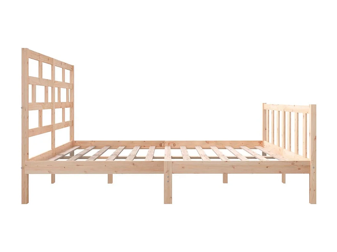 Cadre de lit sans matelas bois massif 120x200 cm