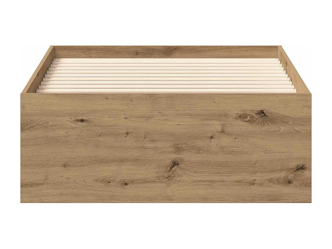 Estructura de cama sin colchón, roble artesanal, 100x200 cm