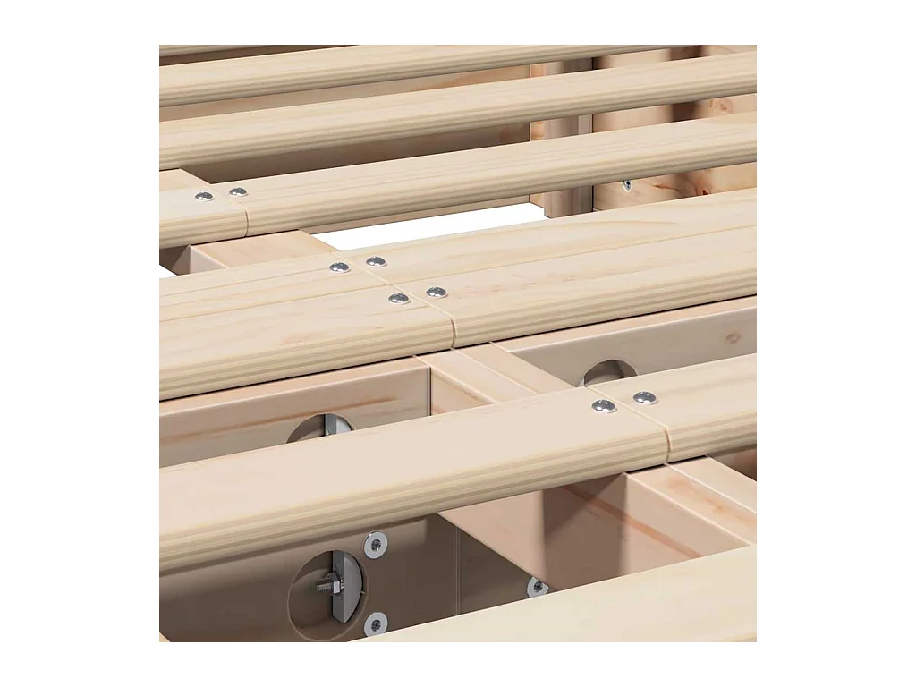 Estructura de cama con almacenaje Marrón 120 x 190 cm madera