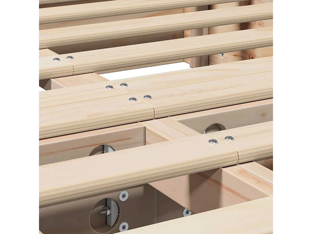 Struttura letto con contenitore Marrone 120 x 190 cm legno