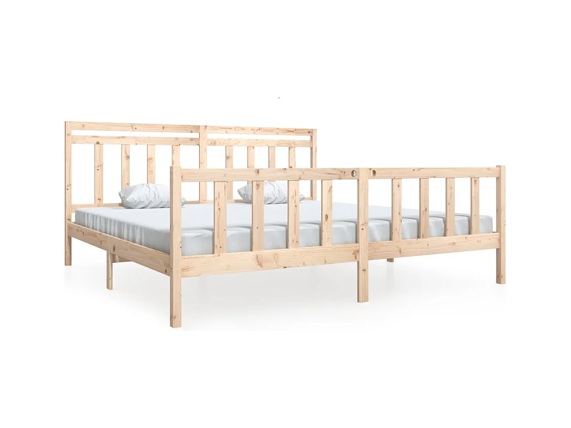 Struttura letto senza materasso in legno massello 200x200 cm