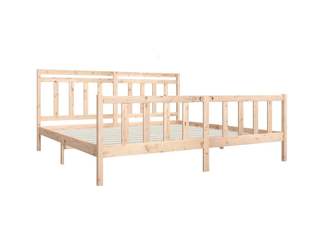 Struttura letto senza materasso in legno massello 200x200 cm
