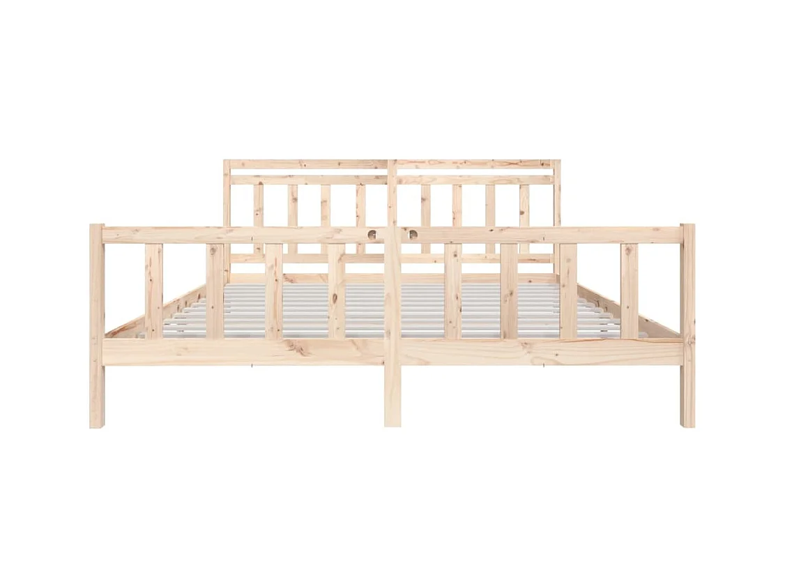 Struttura letto senza materasso in legno massello 200x200 cm