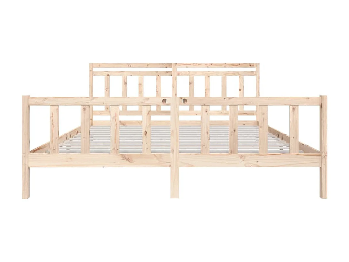 Estructura de cama sin colchón de madera maciza 200x200 cm