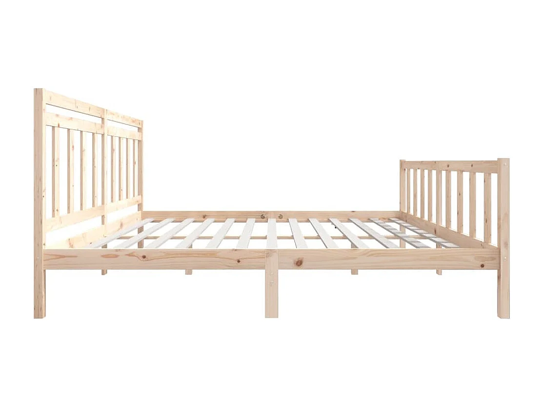 Estructura de cama sin colchón de madera maciza 200x200 cm
