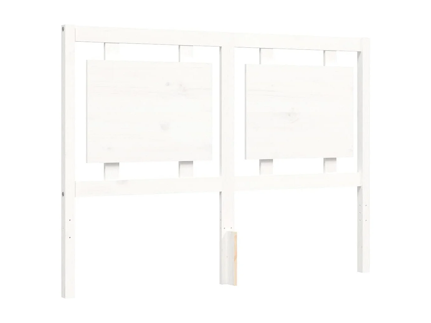Cadre de lit sans matelas blanc 140x190 cm bois massif