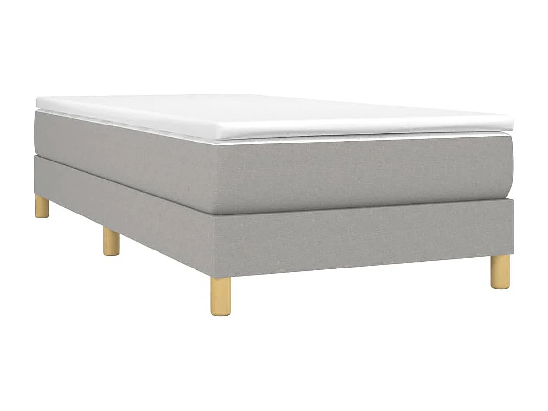 Sommier à lattes de lit avec matelas Gris clair 80x200 cm Tissu