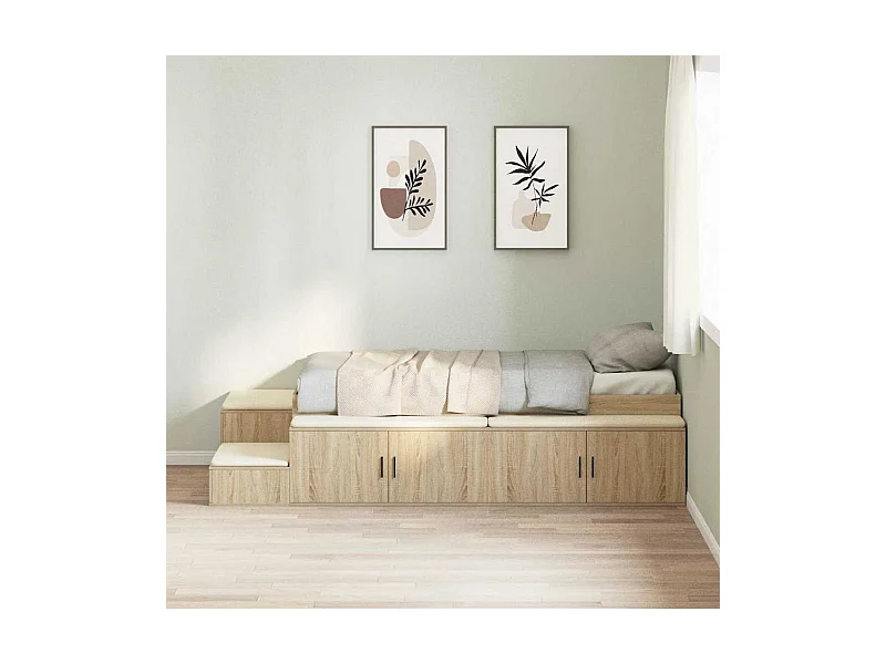 Struttura letto con contenitore Sonoma Oak 234 x 118 x 53,5 cm