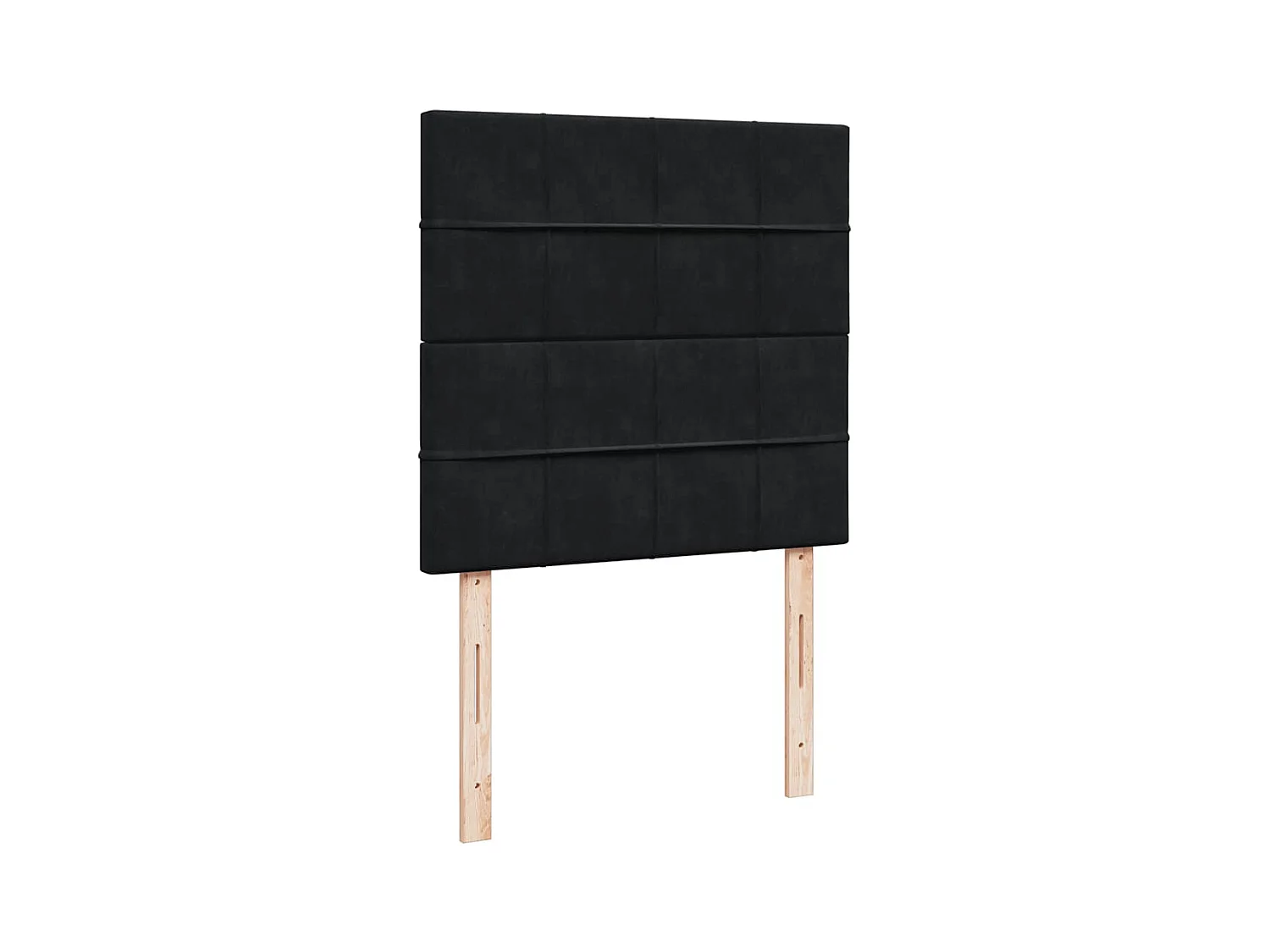 Sommier à lattes de lit avec matelas Noir 90x190 cm Velours