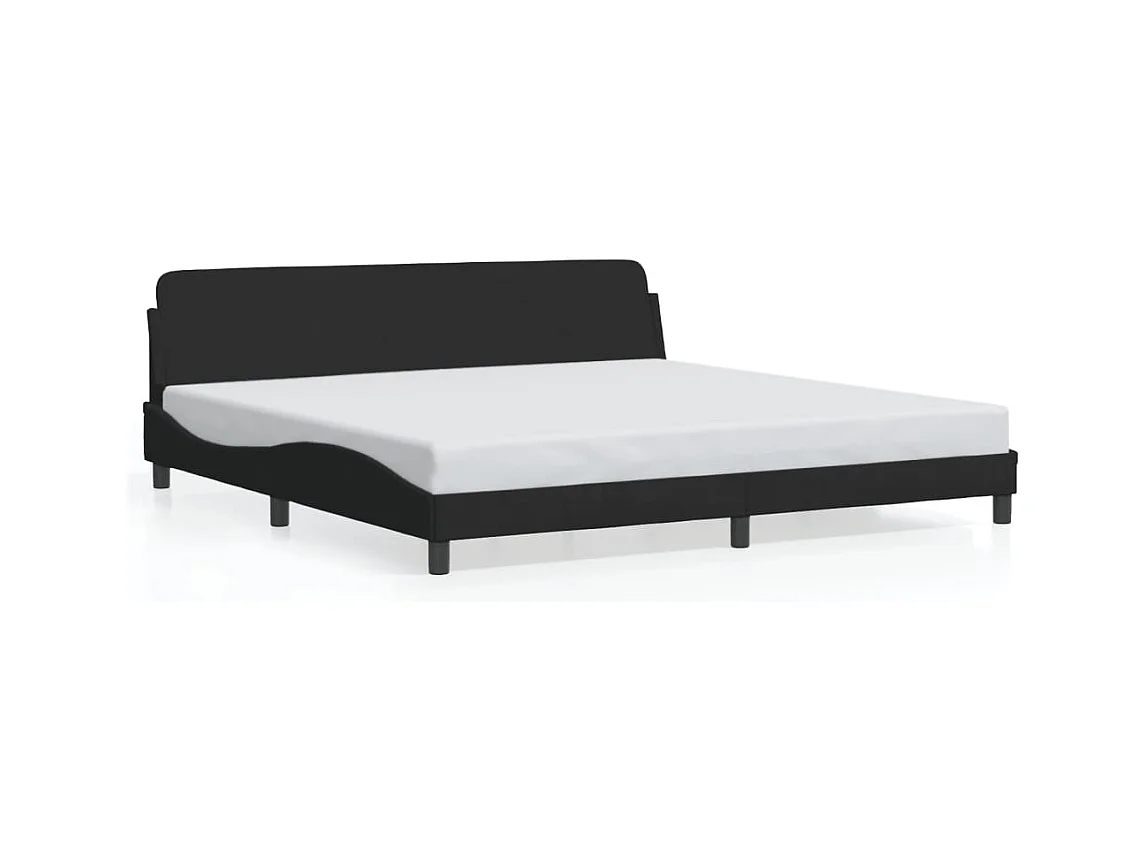 Bedframe zonder matras zwart 200x200 cm fluweel
