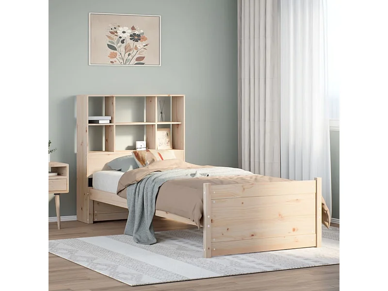 Boekenkastbed zonder matras 90x200 cm massief grenenhout