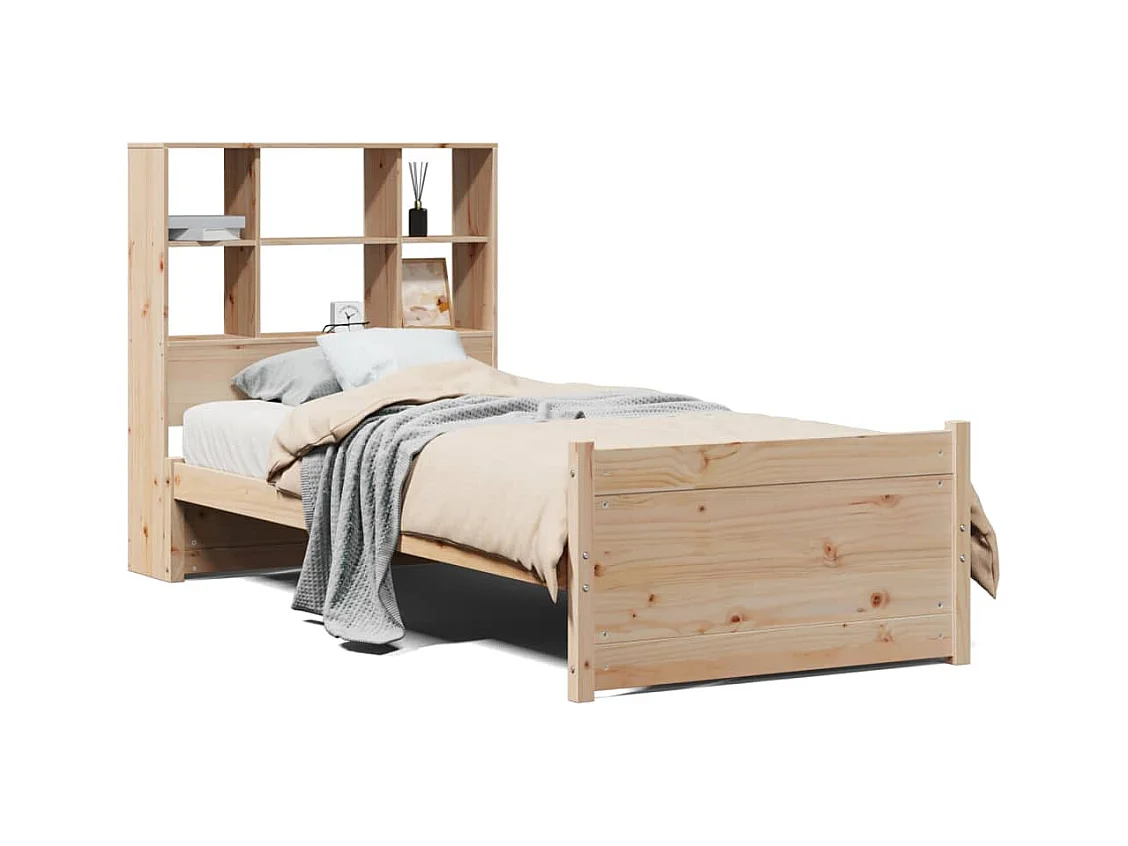 Boekenkastbed zonder matras 90x200 cm massief grenenhout