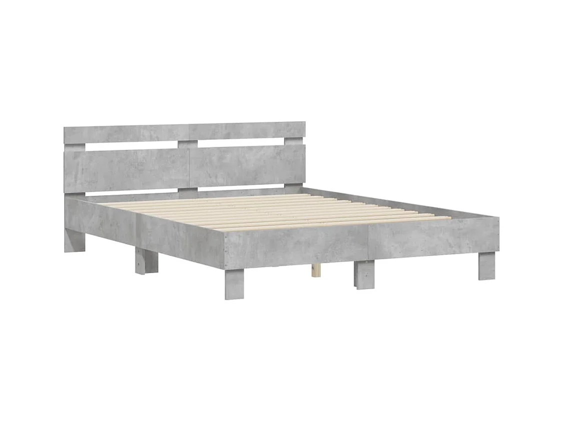 Bedframe zonder matras grijs beton 140x200 cm