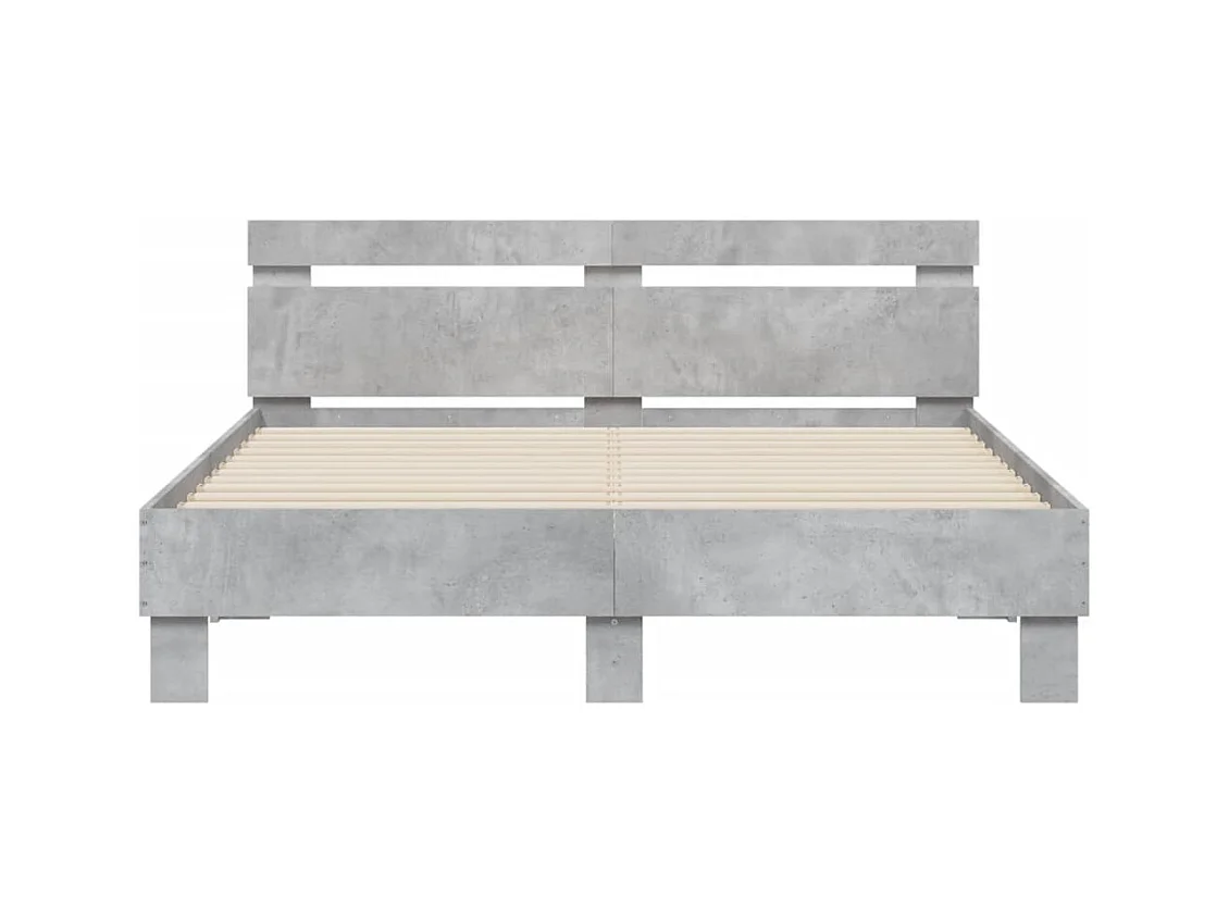 Bedframe zonder matras grijs beton 140x200 cm
