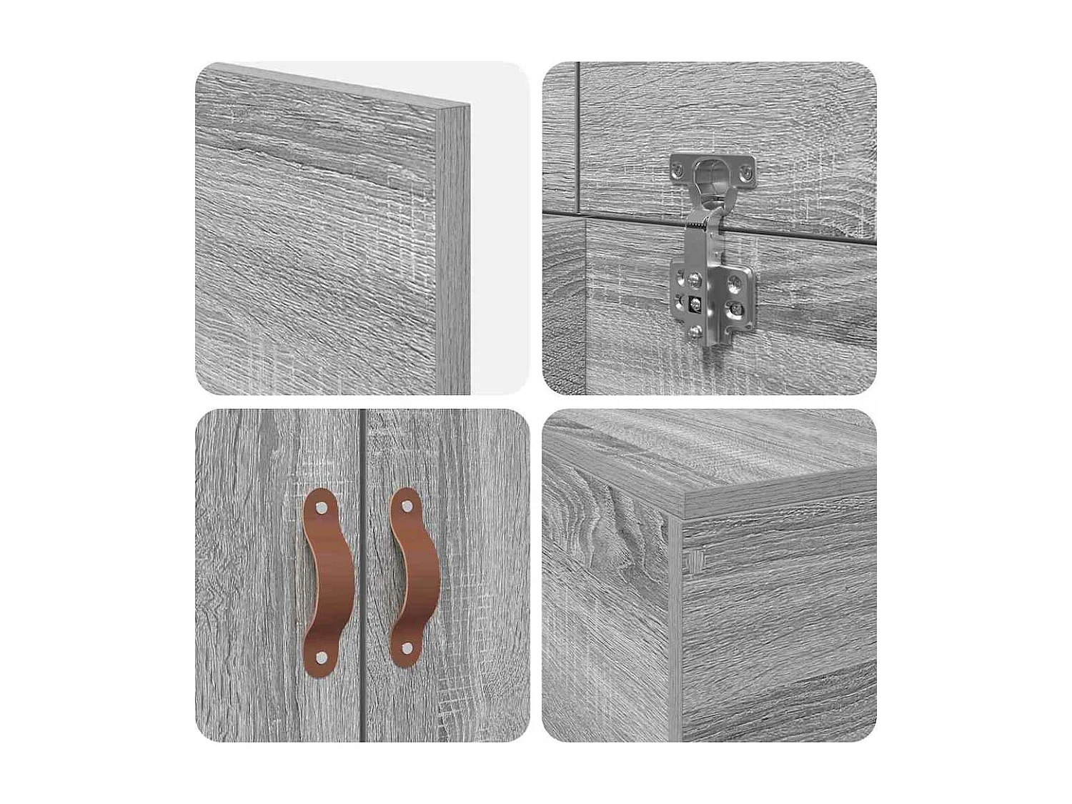 Struttura letto Sonoma Grey 90 x 200 cm in legno ingegnerizzato