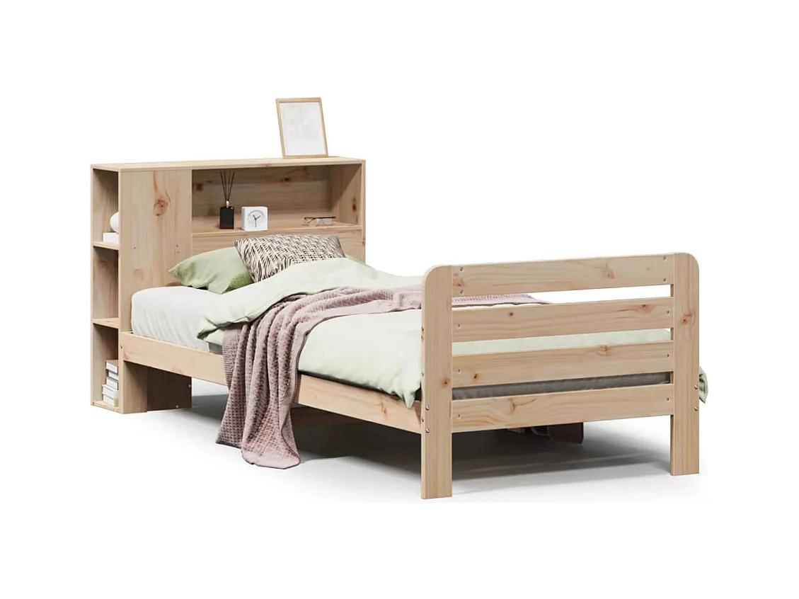 Bettgestell ohne Matratze 90x190 cm Kiefer Massivholz
