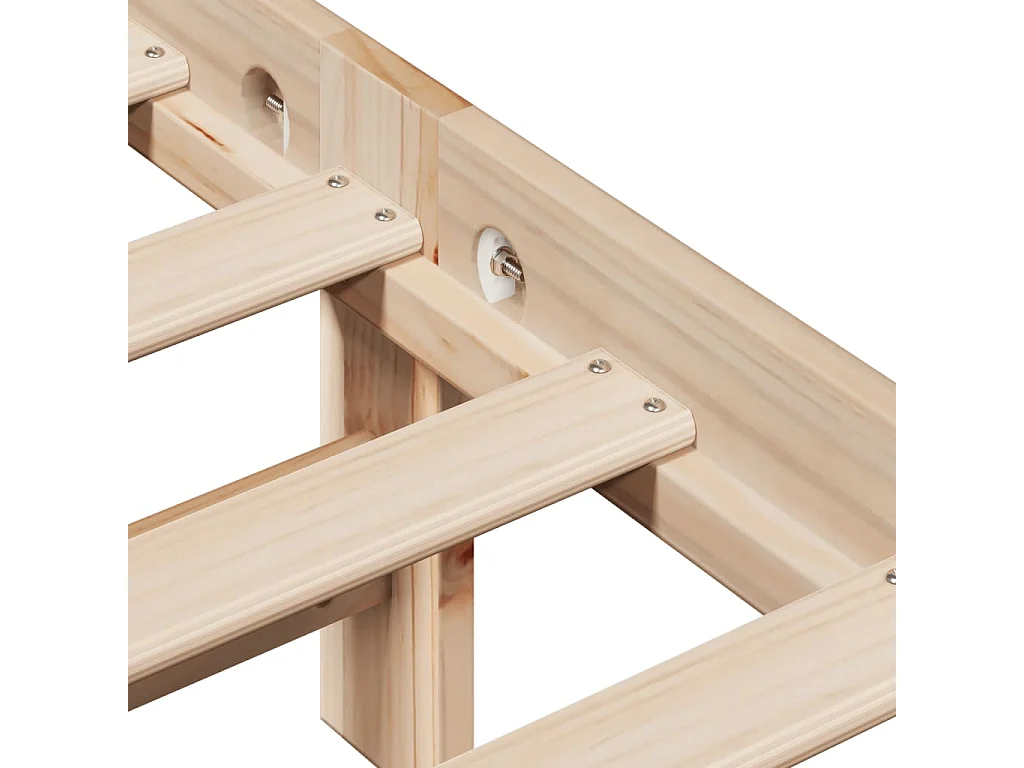 Bettgestell ohne Matratze 90x190 cm Kiefer Massivholz