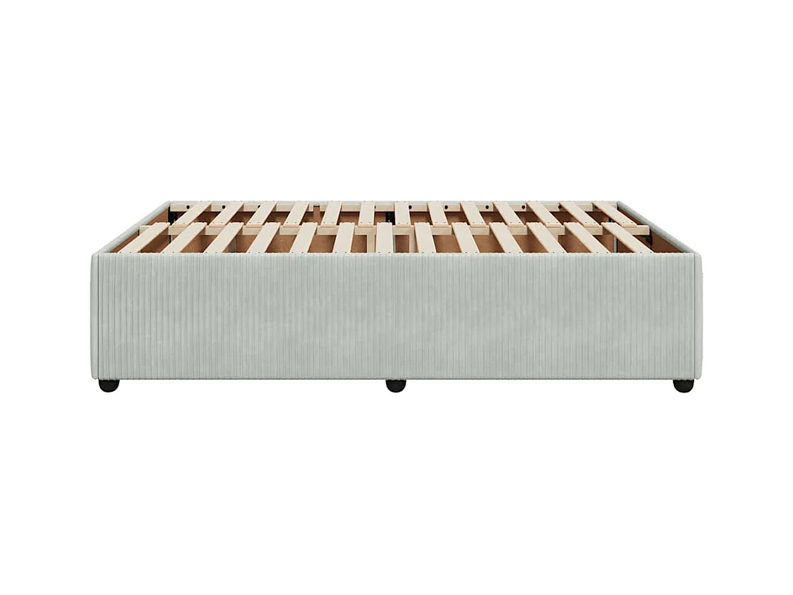 Bedframe zonder matras lichtgrijs 140x200 cm fluweel